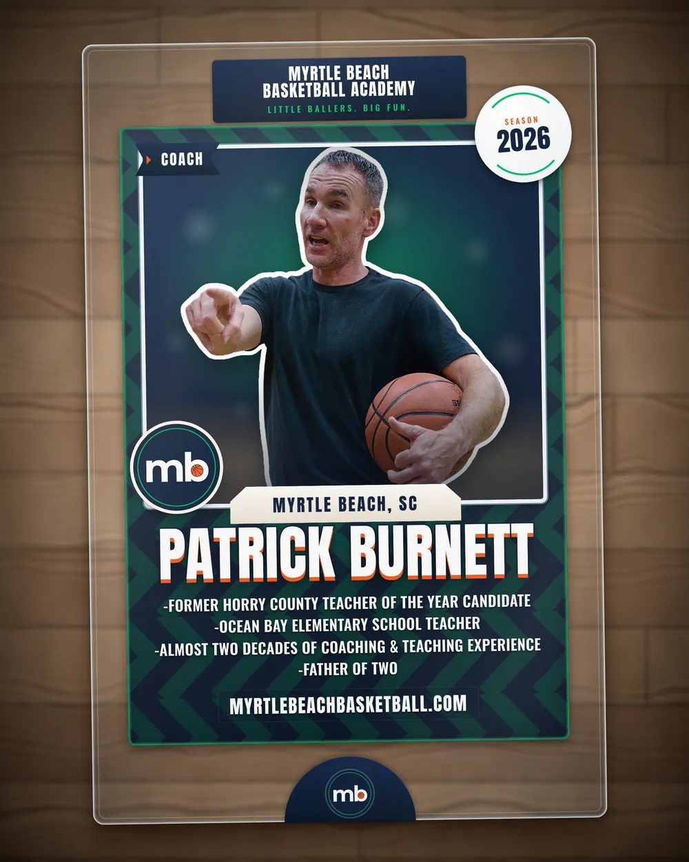 Coach Patrick Burnett — Myrtle Beach Basketball Academy coach card